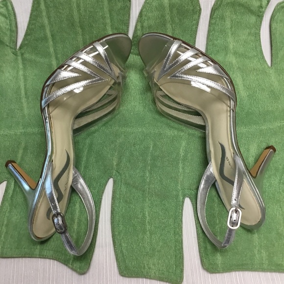 Nina Silver Genuine Leather Heels - Picture 2 of 5